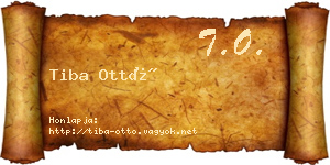 Tiba Ottó névjegykártya